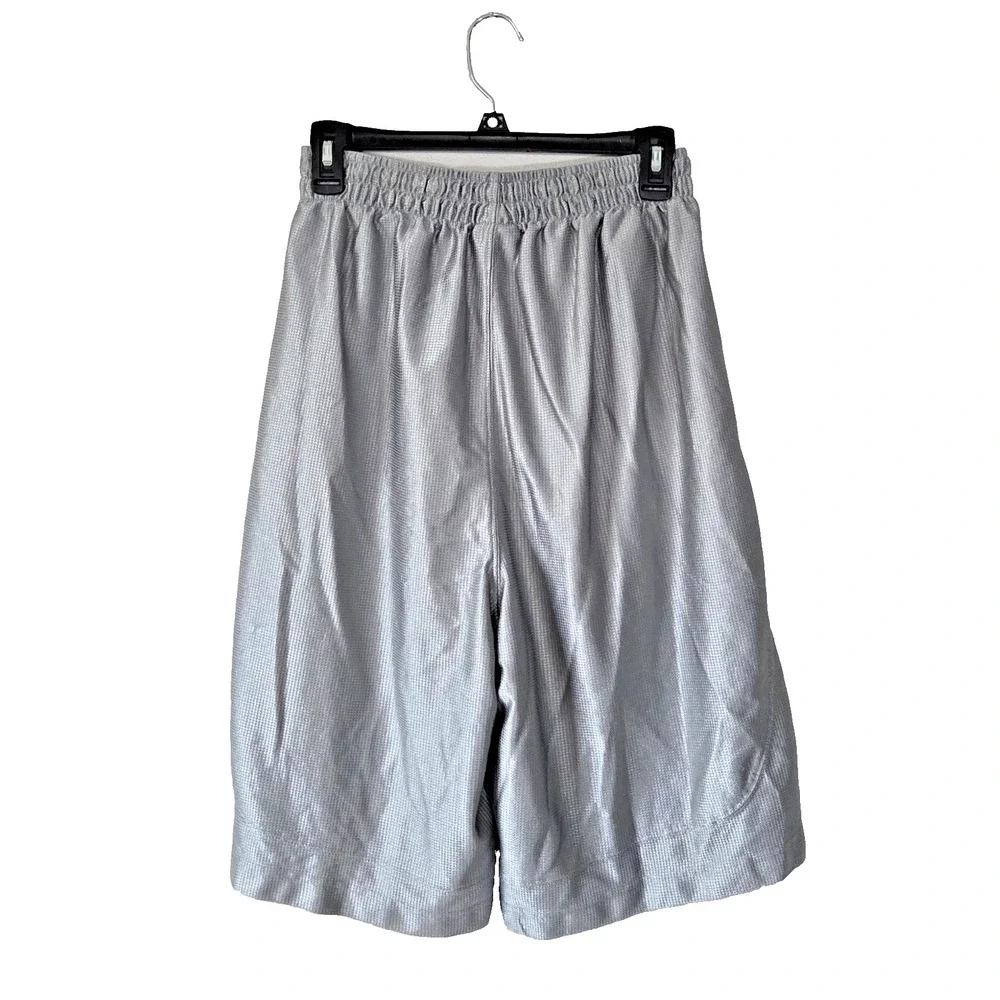 VTG Jordan Silver Dazzle Mesh Basketball Shorts M Black Y2K Baggy 176778-071